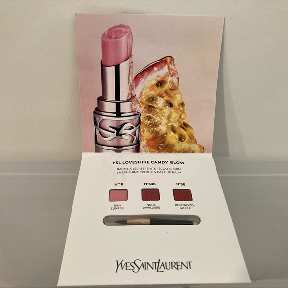 5/$25 YSL Yves Saint Laurent Love Shine Candy Glow Lip Balm Sampler Card NEW - Picture 1 of 3
